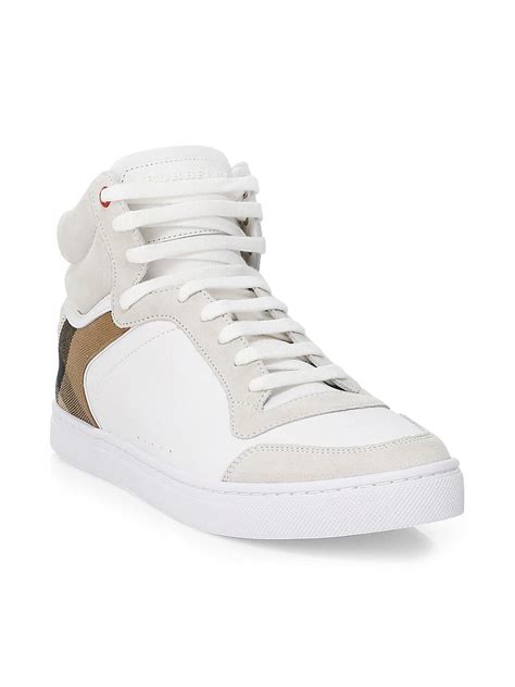 burberry high top sneakers white|designer Burberry high top sneakers.